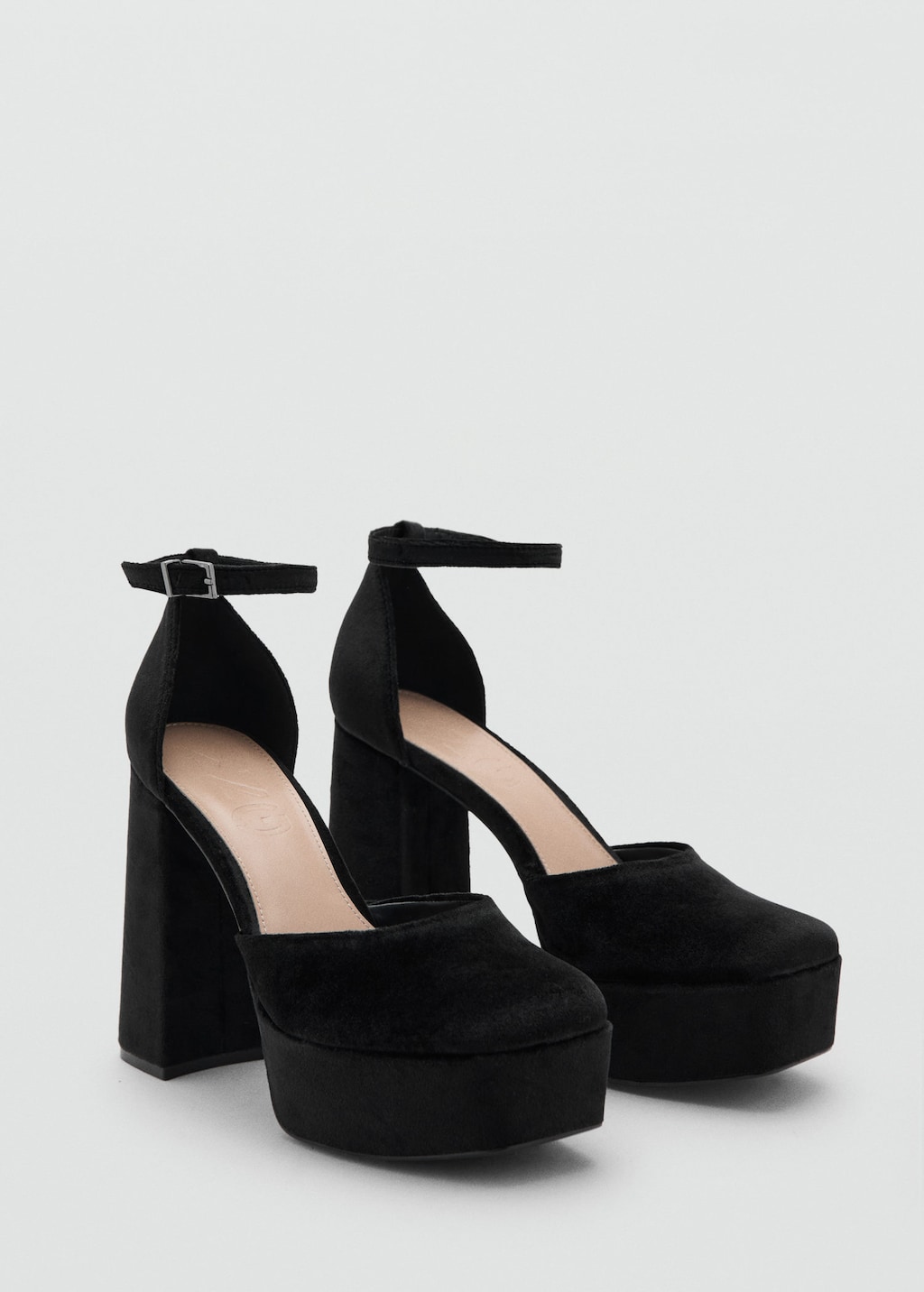 Mango Teen Sandales Talon Velours Noir - Fille - 41 - In Black