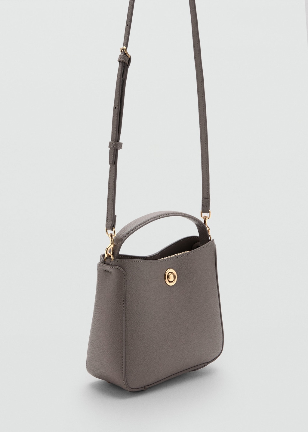 Mango Small Bucket Bag With Metal Detail Light/pastel Brown