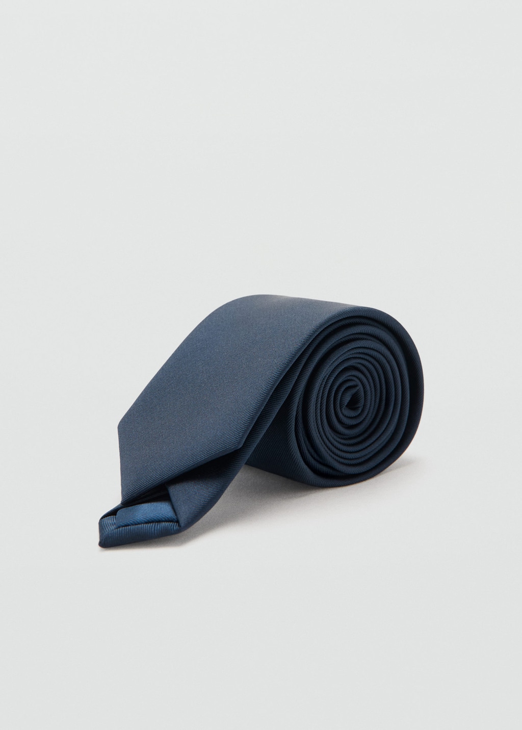 Mango Man Smooth Micro-structured Tie In Blue