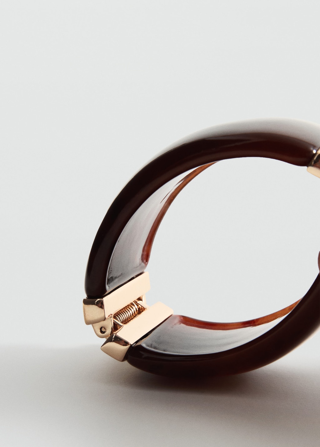 Mango Resin Cuff Bracelet In Gold