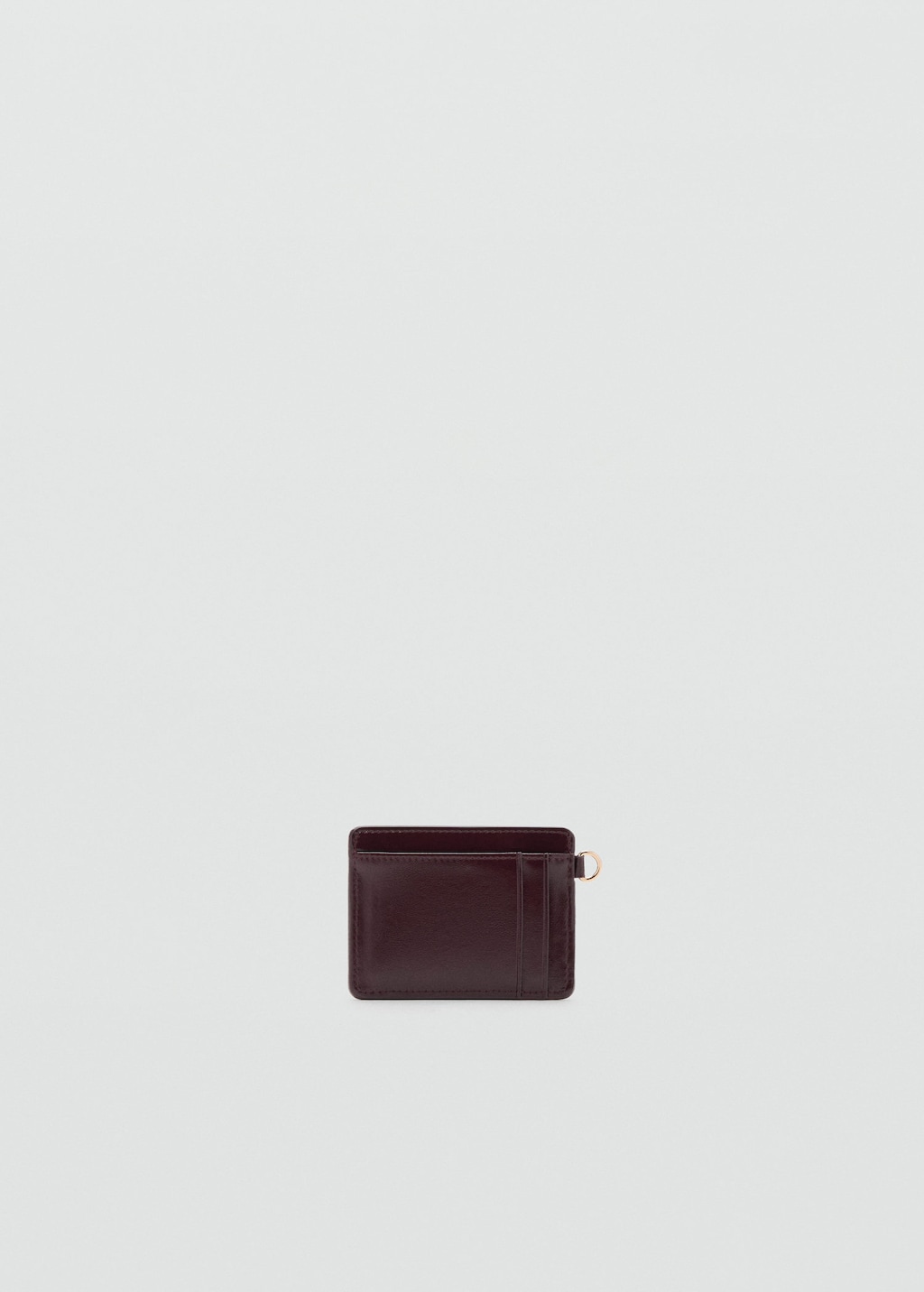 Mango Quilted Cardholder In Burgundy