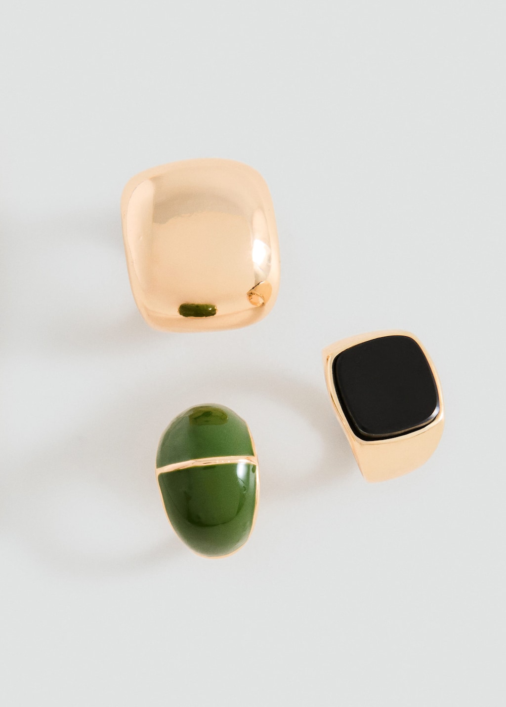 Mango Combined Ring 3 Set Gold