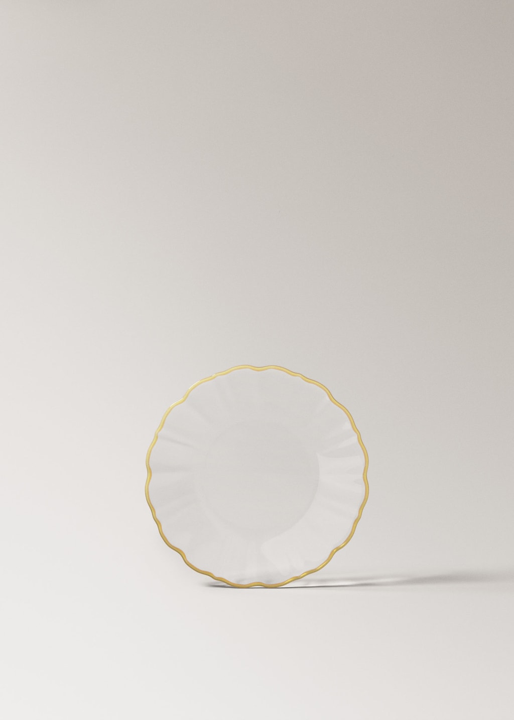 Mango Contrast Glass Plate Ice Grey In White