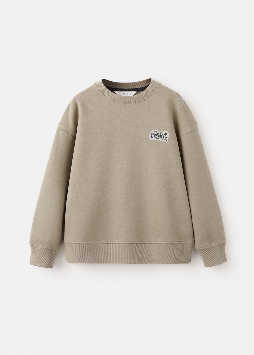 Mango Kids' Sweatshirt Creative Sand In Neutral