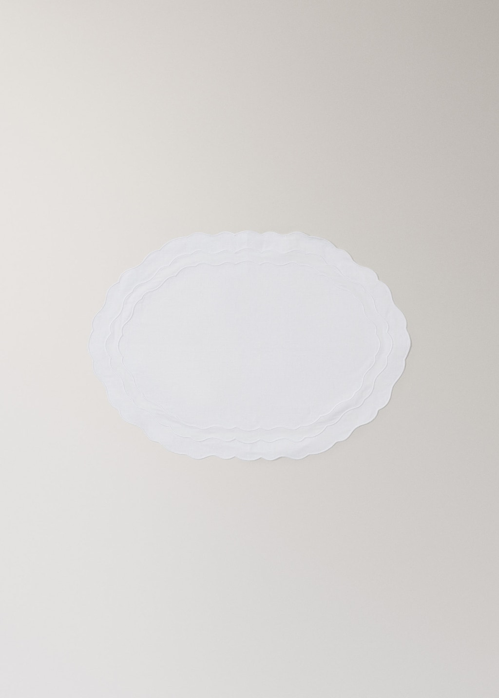 Mango Cotton Linen Table Mat White