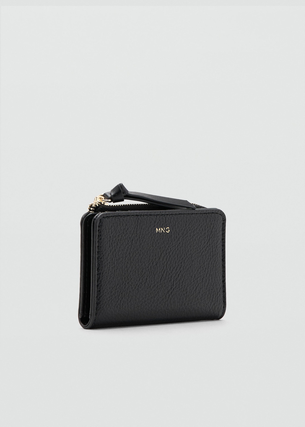 Mango Small Faux-leather Wallet Black