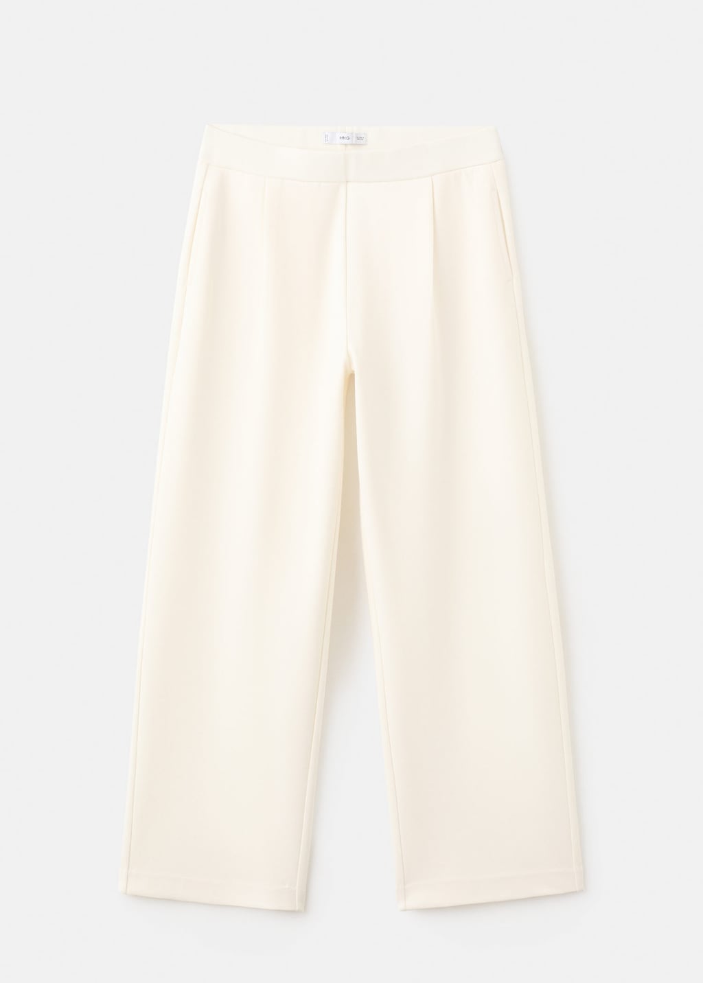 Mango Straight-fit Cotton Trousers Ecru In Neutral