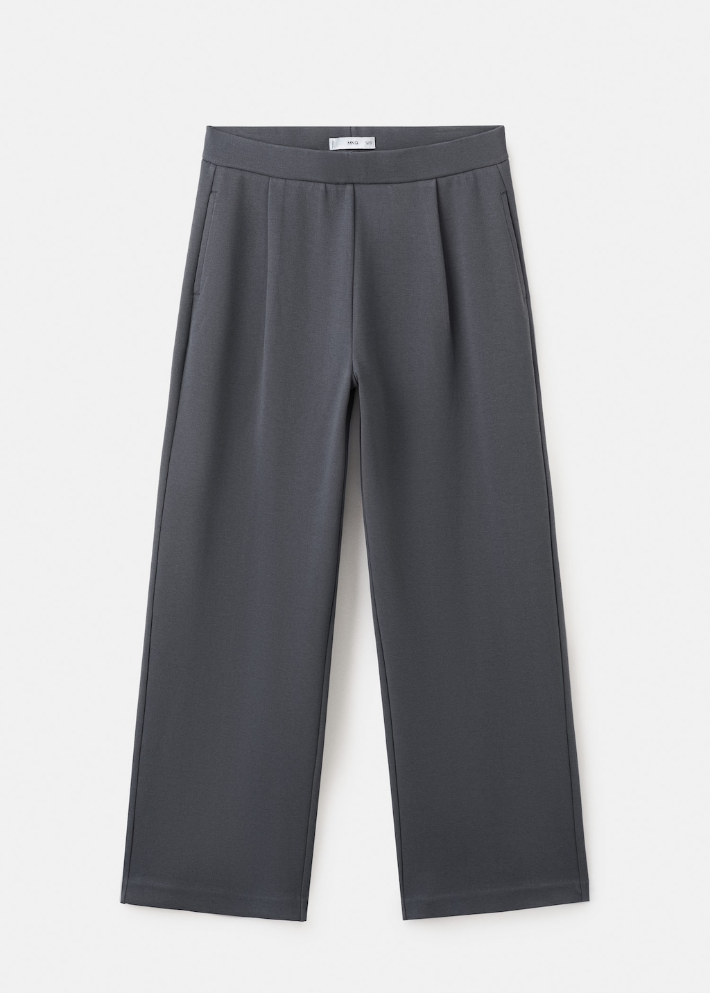 Mango Straight-fit Cotton Trousers Blue In Gray