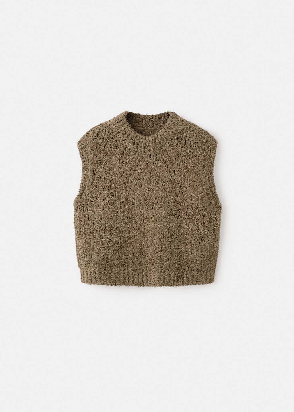 Mango Kids' Knitted Gilet Chocolate In Brown