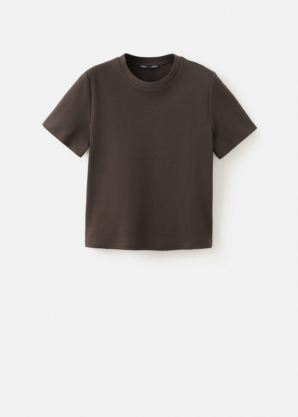 Mango Short-sleeved Cotton T-shirt Chocolate In Brown