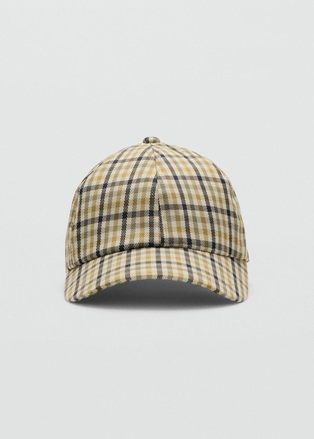 Mango Cap With Check Visor Medium Brown
