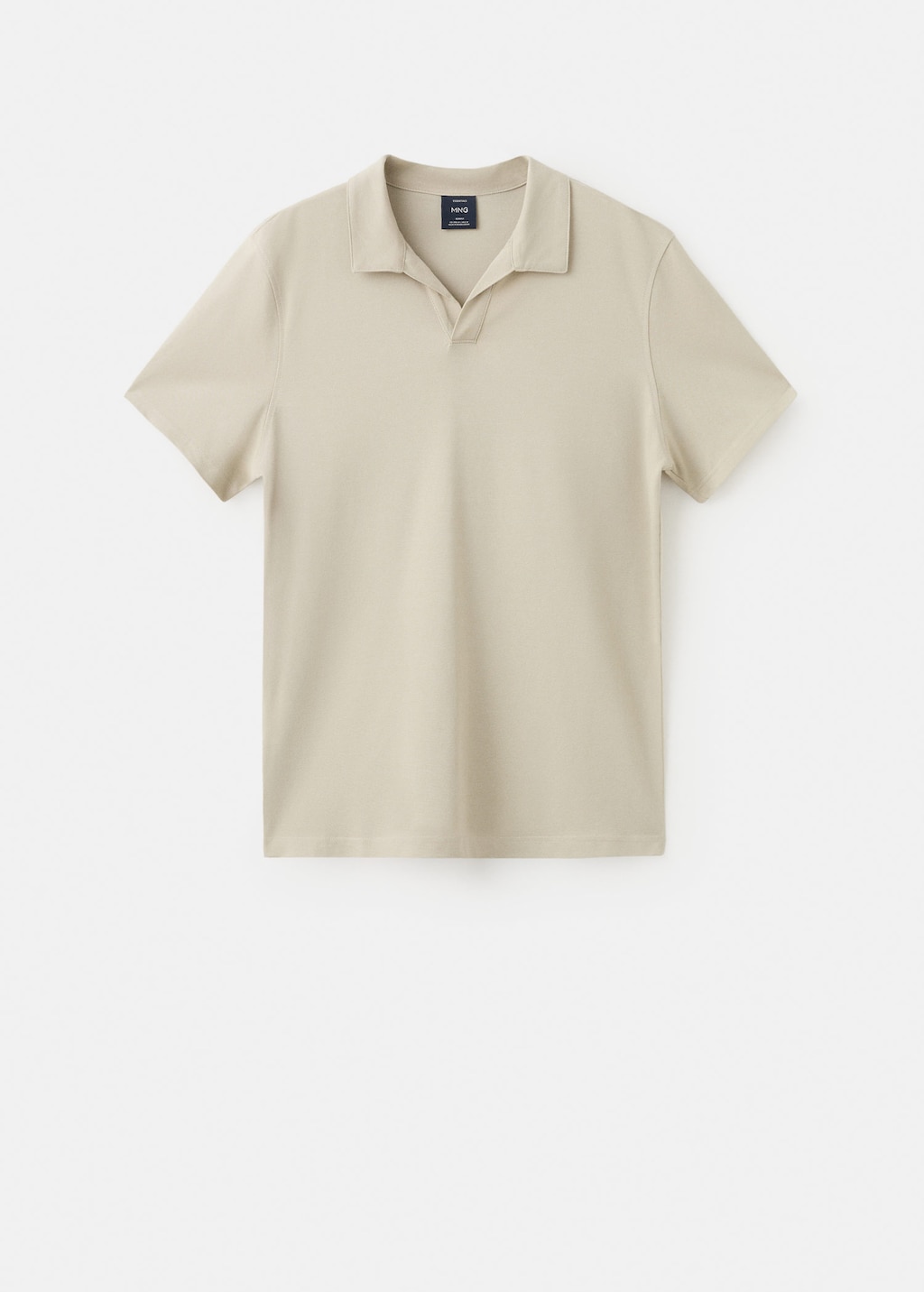 Mango Slim Fit Piqué Polo Beige In Neutral