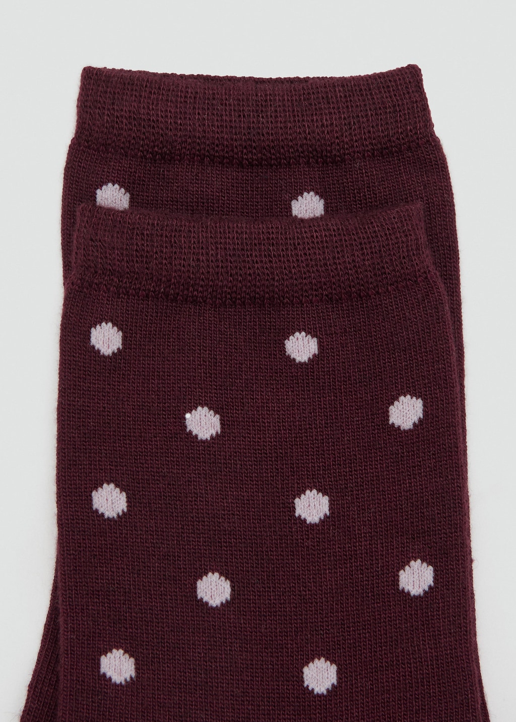 Mango Polka Dot Socks Burgundy In Brown