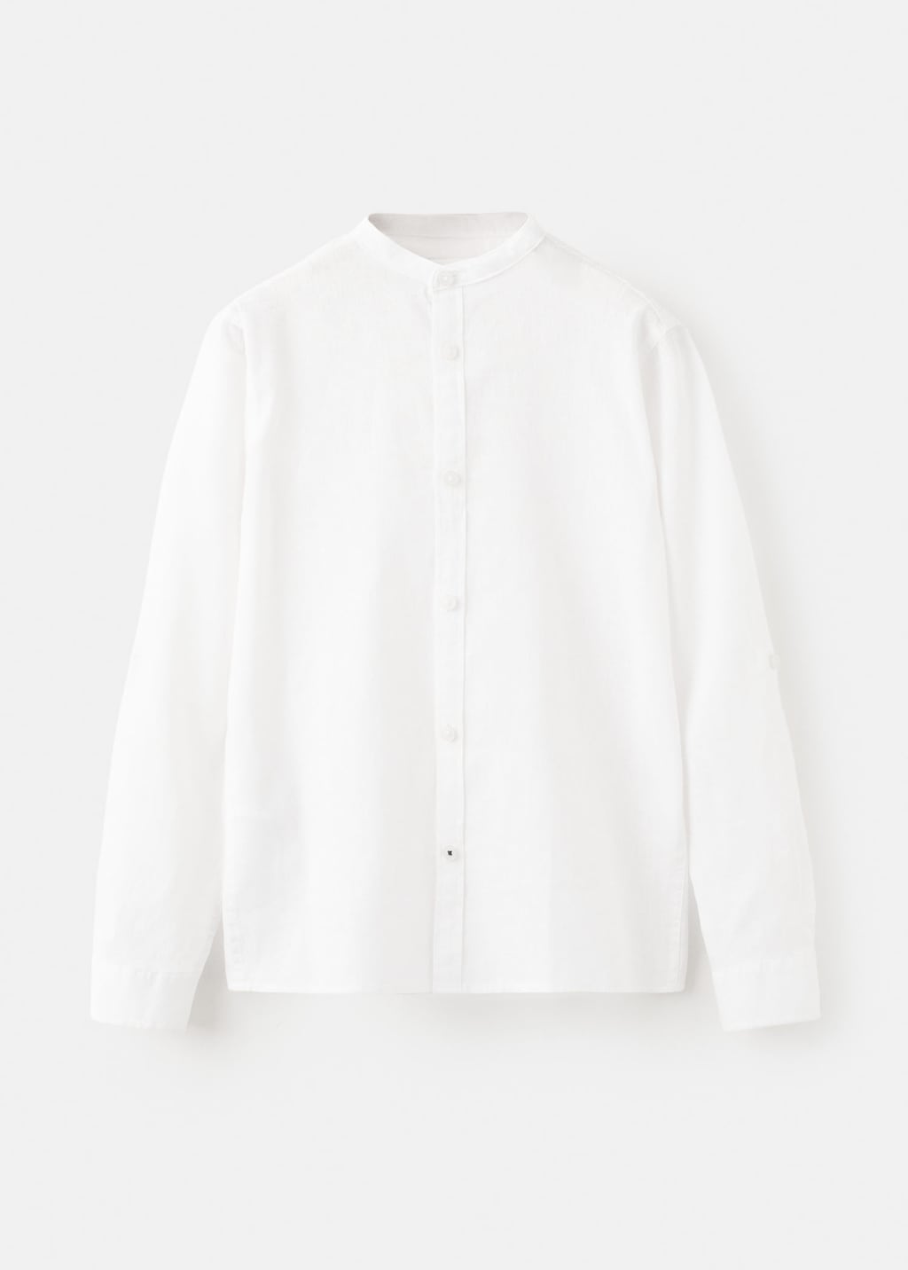 Mango Kids' Linen-blend Shirt White