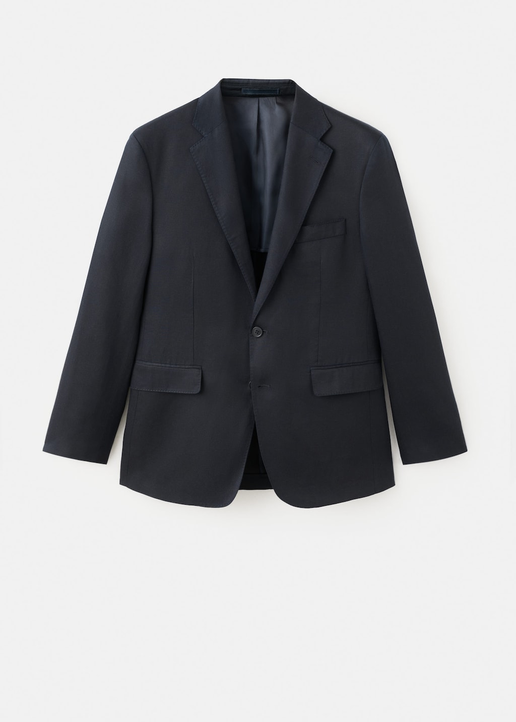 Mango Amalfi Slim Fit Suit Jacket Navy In Blue