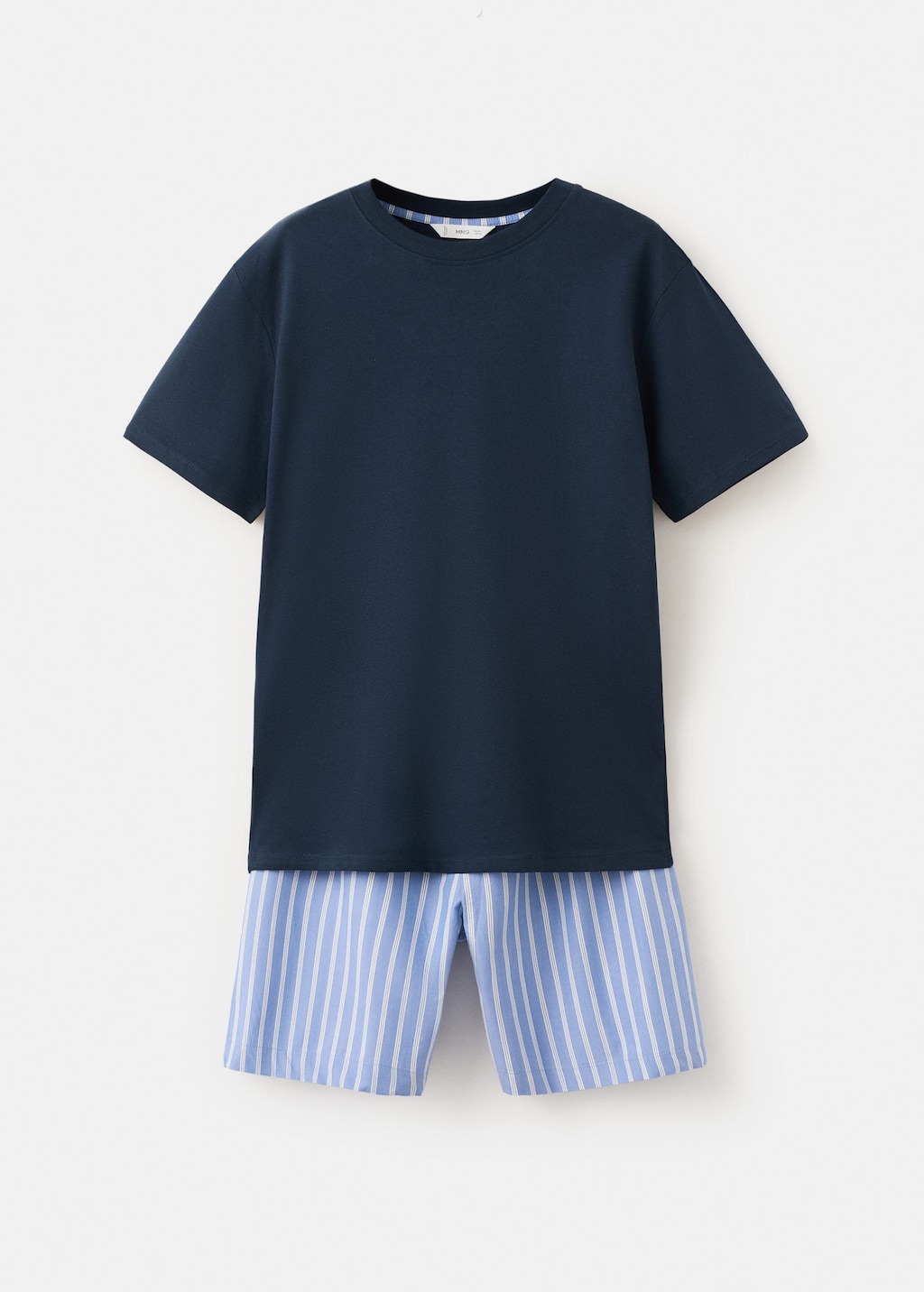 Mango Pyjama Court Rayures Bleu Marine - Garçon - Xs -  Teen In Blue
