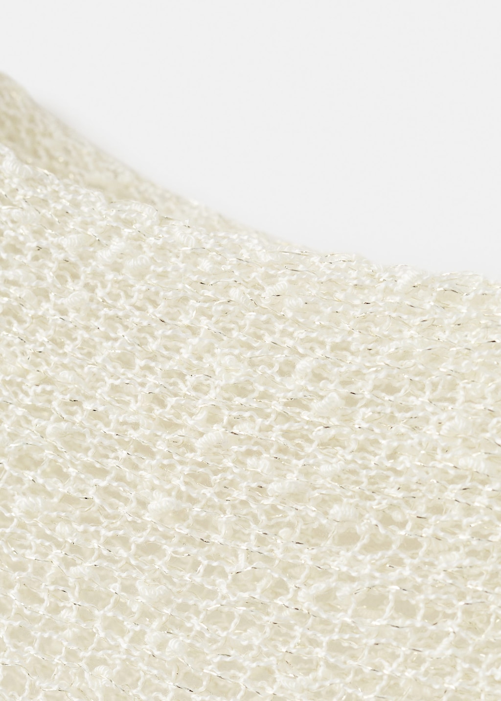 Mango Cape Asymétrique En Lurex Écru - Femme - Taille Unique - In Multi