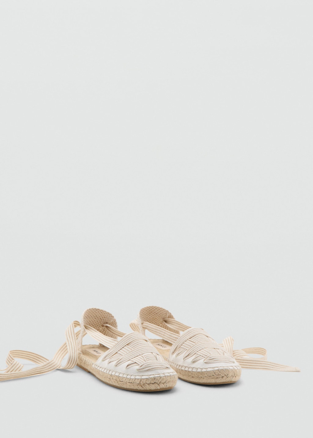 Mango Kids' Espadrille Ties Off White