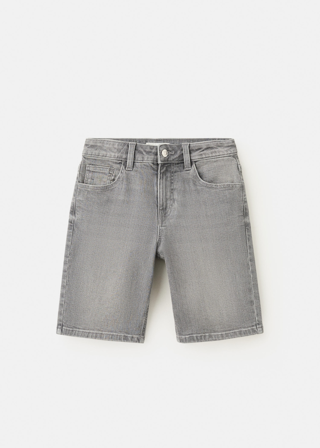 Mango Bermuda En Jean Droit Gris Denim - Enfants - 8 -  Kids In Gray