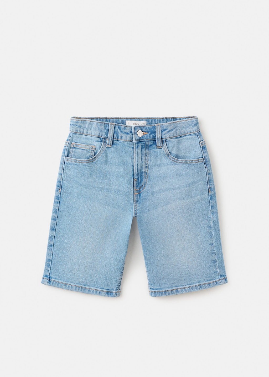 Mango Bermuda En Jean Droit Bleu Moyen - Enfants - 13-14 Ans -  Kids In Multi
