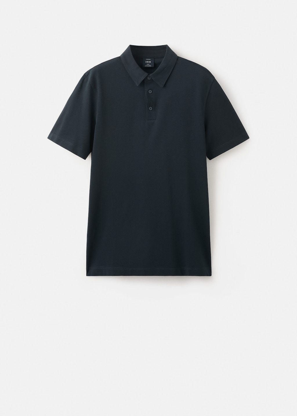 Mango Slim Fit Piqué Polo Navy In Blue