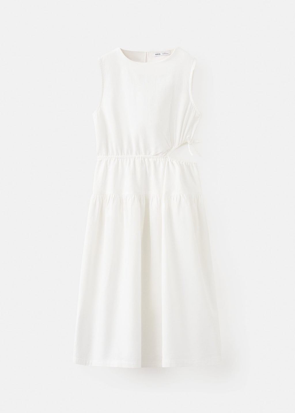 Mango Robe Fendue Sur Le Côté Blanc - Enfants - 10 -  Kids In White