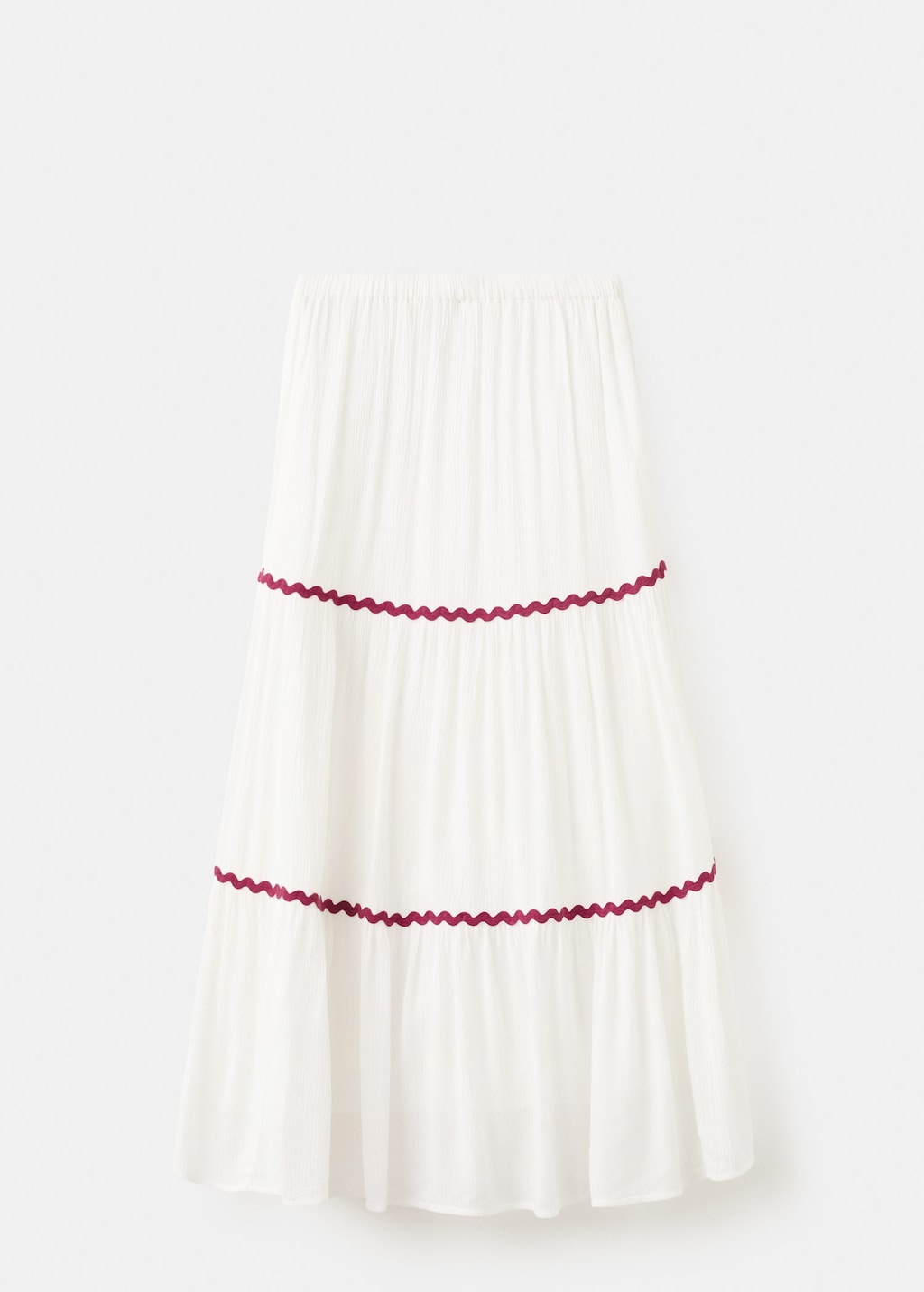 Mango Jupe À Empiècements Détails Festonnés Blanc Cassé - Fille - S -  Teen In White