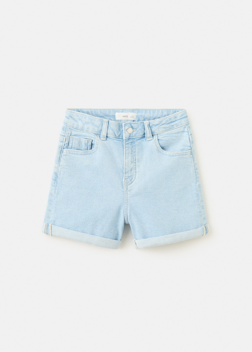 Mango Short En Jean À Revers Bleu Clair - Enfants - 13-14 Ans -  Kids In Blue
