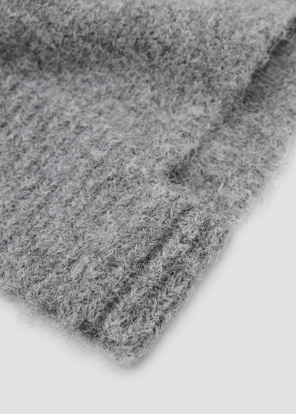 Mango Knitted Balaclava Medium Heather Grey In Gray