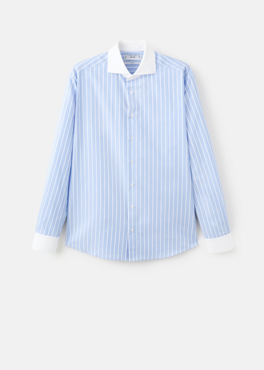 Mango Man Chemise Costume Slim-fit En Imprimé Rayé Bleu Ciel - Homme - Xxl -  In Blue