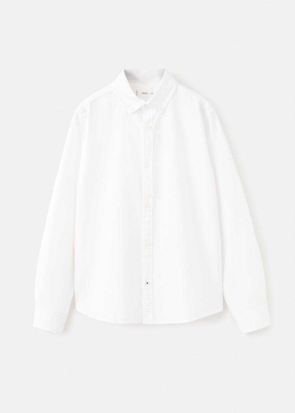 Mango Kids' Oxford Cotton Shirt In White