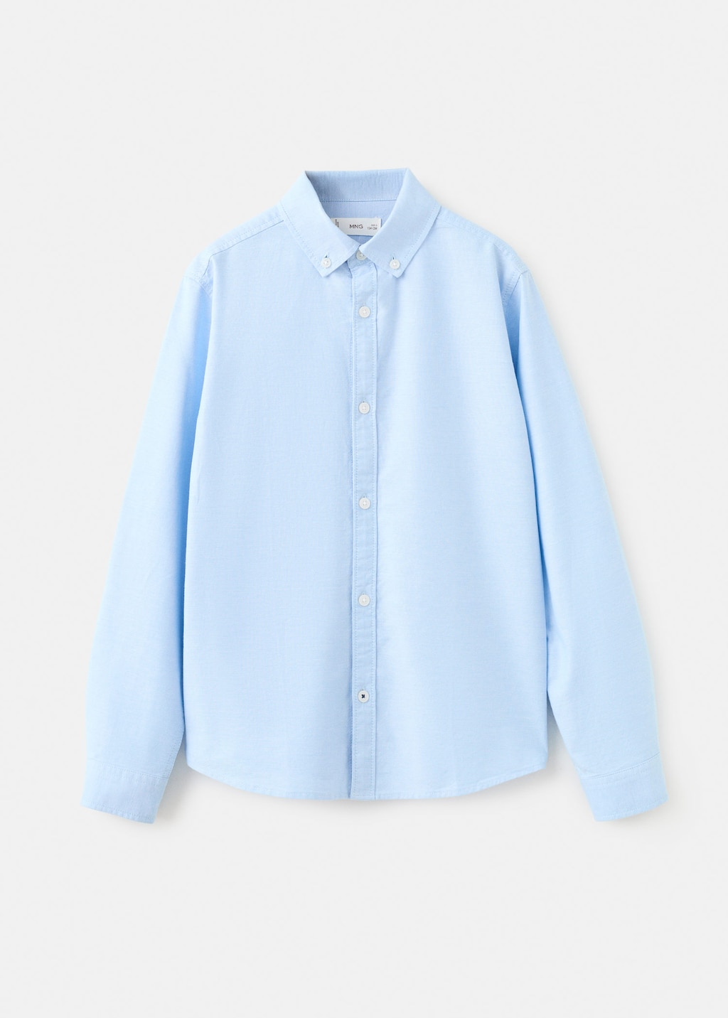 Mango Kids' Oxford Cotton Shirt In Blue