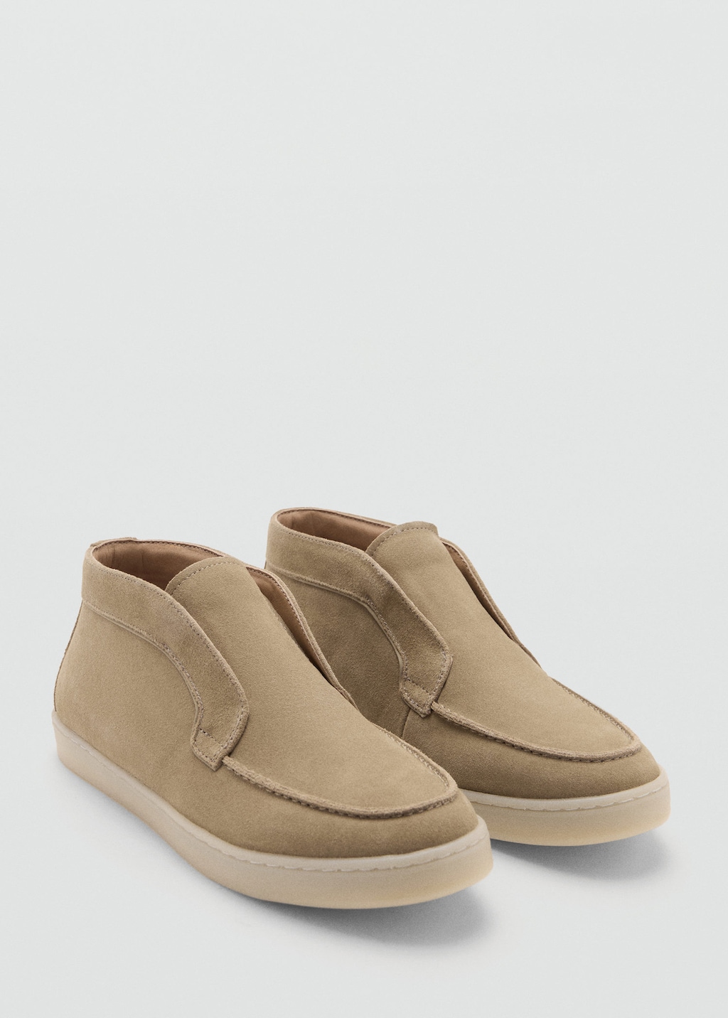 Mango Man Suede Leather Ankle Boots In Gold