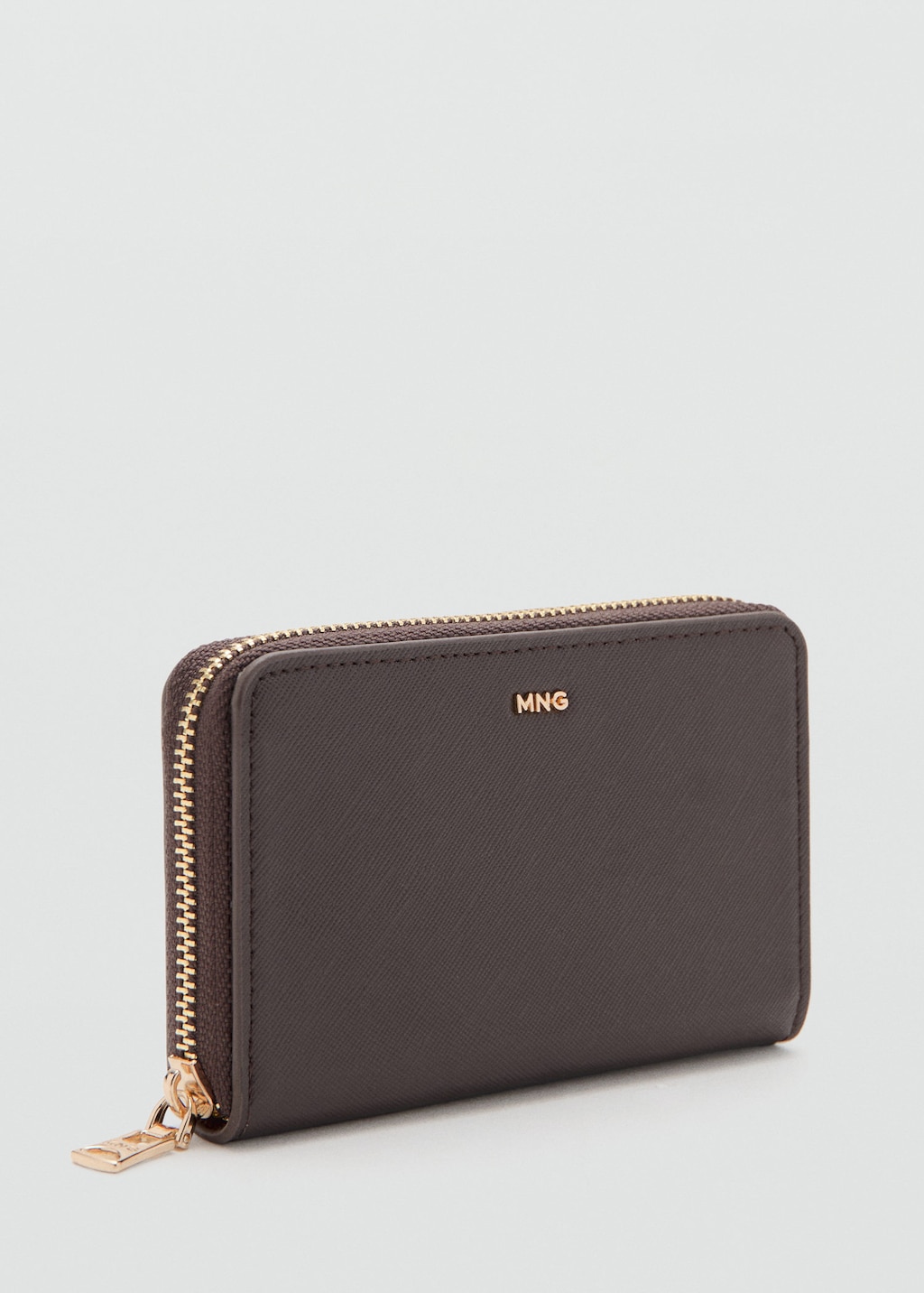Mango Saffiano-effect Wallet Chocolate In Brown