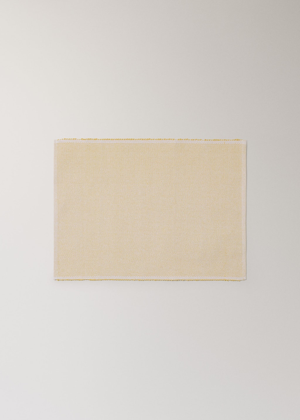 Mango Cotton Melange Effect Table Mat Yellow In Orange