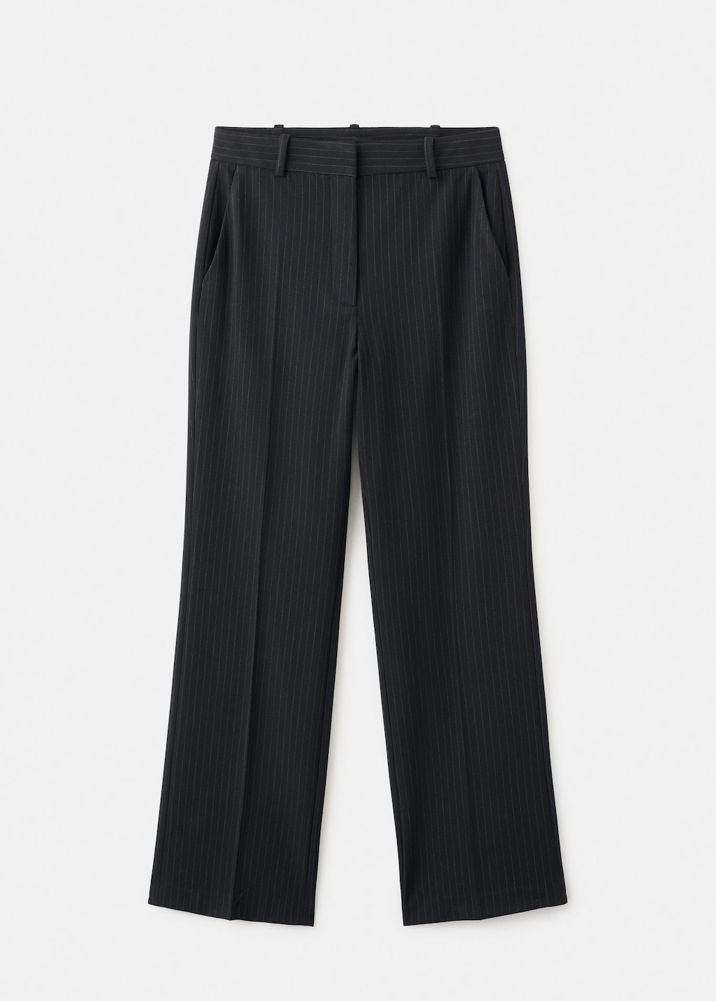 Mango Straight-fit Suit Trousers Dark Navy In Black