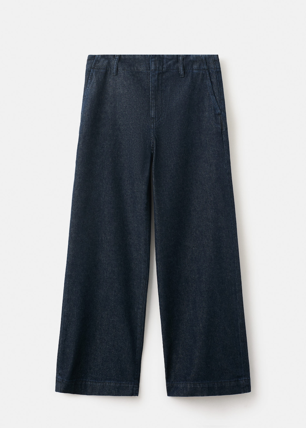 Mango Wide-leg Denim Trousers Open Blue