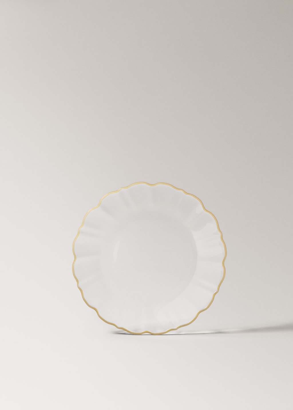 Mango Contrast Glass Dessert Plate Ice Grey In White