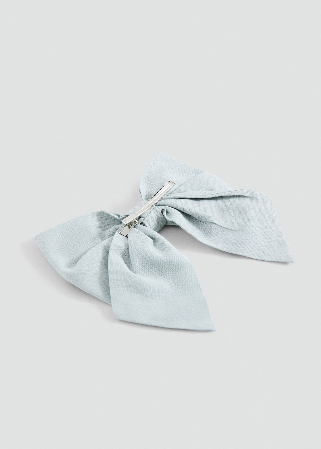 Mango Kids' Bow Hairclip Aqua Green In Blue