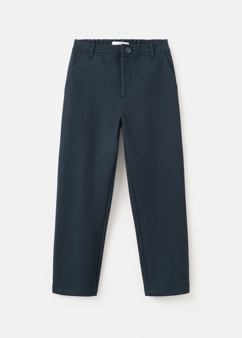 Mango Kids' Straight-fit Cotton Trousers Navy In Blue