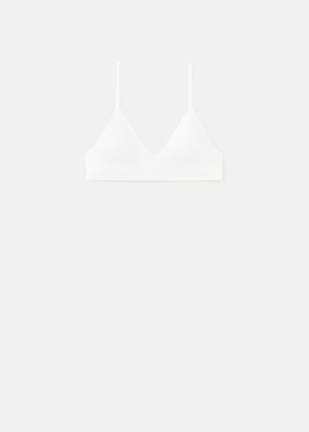 Mango Essential Triangle Bra Off White