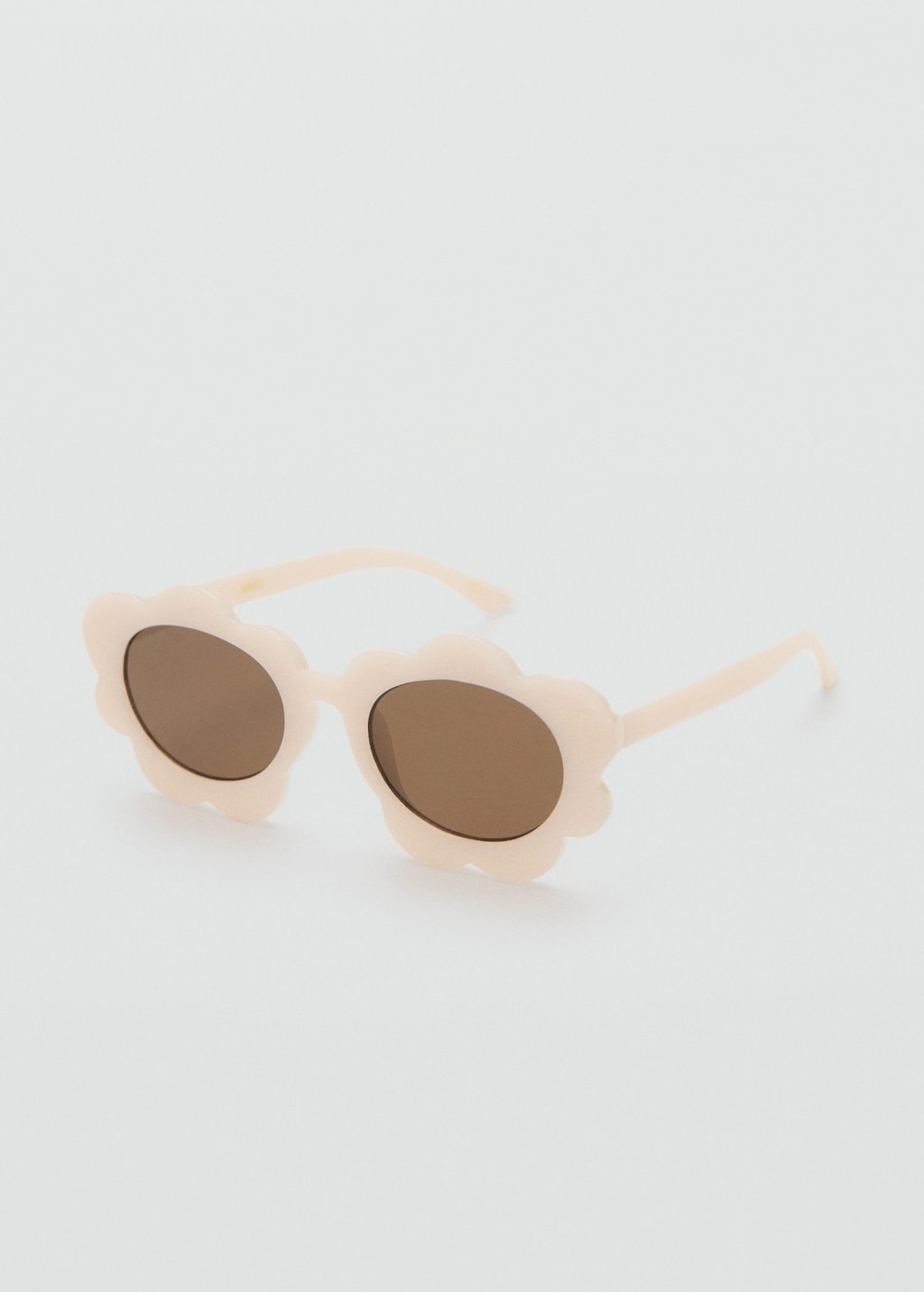 Mango Kids' Sunglasses Wave Ecru In Brown