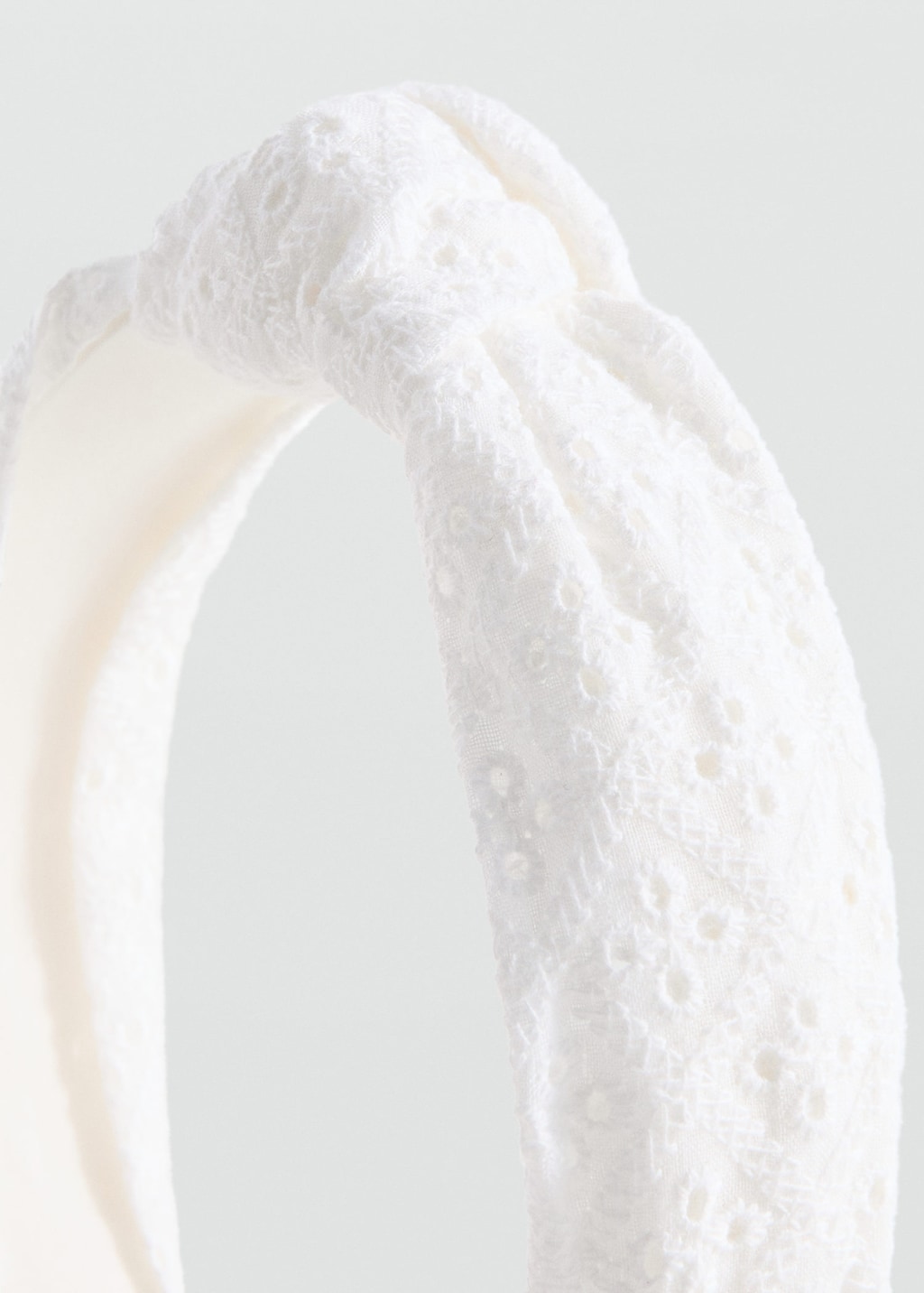 Mango Kids' Cotton Embroidered Hairband White