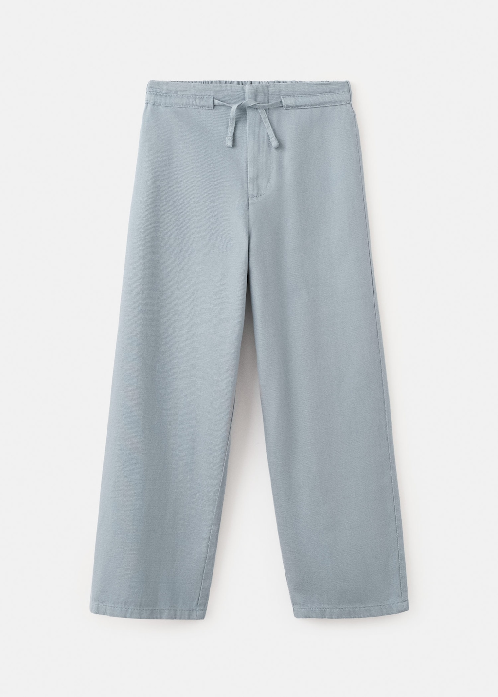 Mango Kids' Drawstring Cotton Trousers Blue