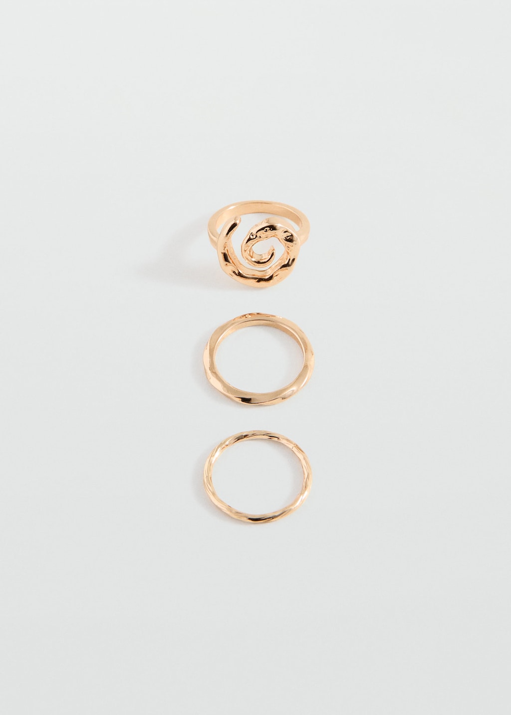 Mango Pack Of 3 Combined Rings Gold