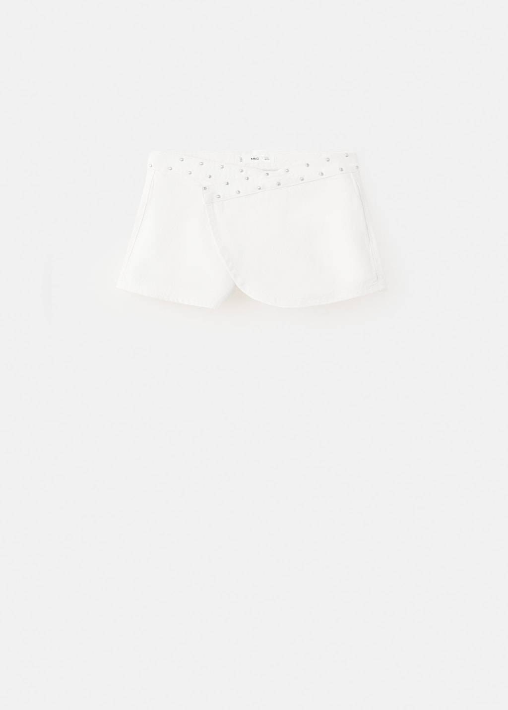 Mango Flap Skirt With Studs Off White