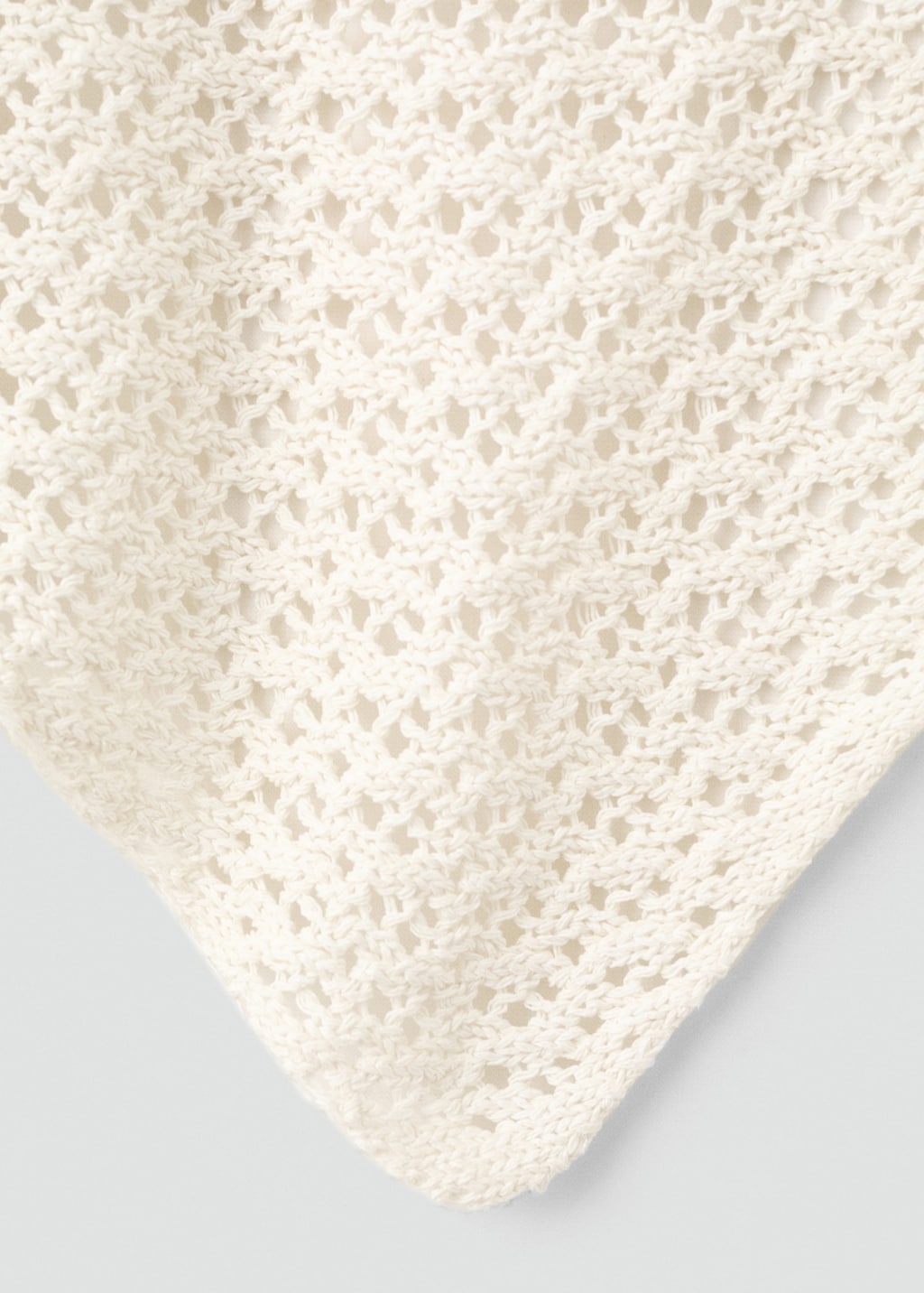 Mango Gilet Maille Ajourée Écru - Femme - Taille Unique -  In Nude