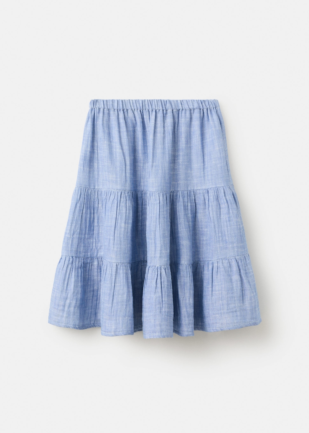 Mango Kids' Midi Ruffles Skirt In Blue
