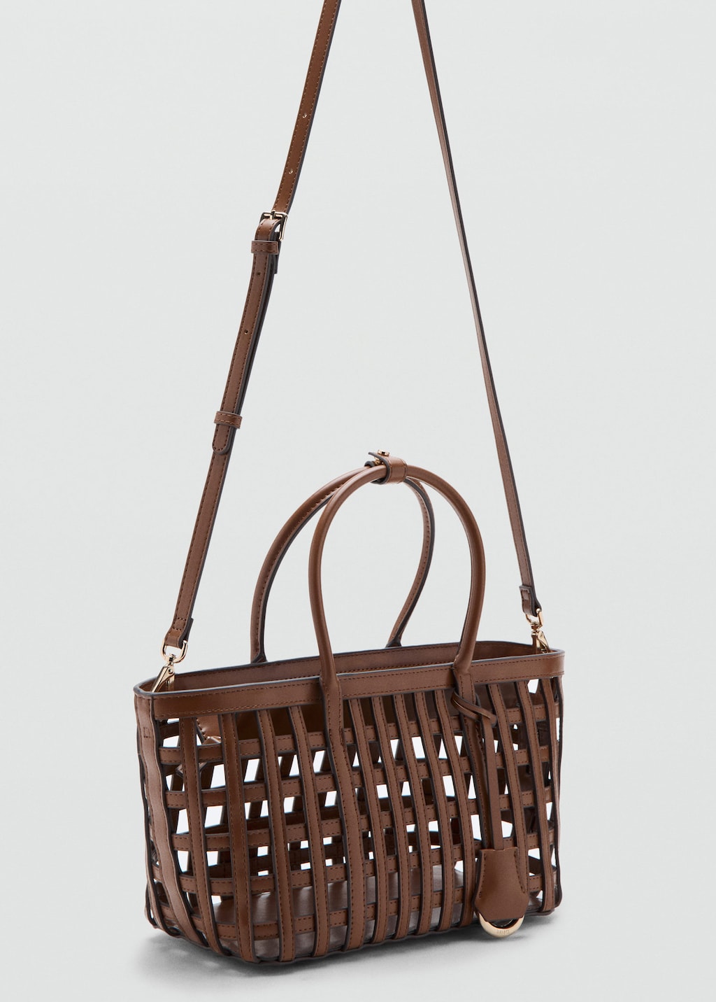 Mango Sac Porté Main Tressé Marron Moyen - Femme - Taille Unique -  In Brown