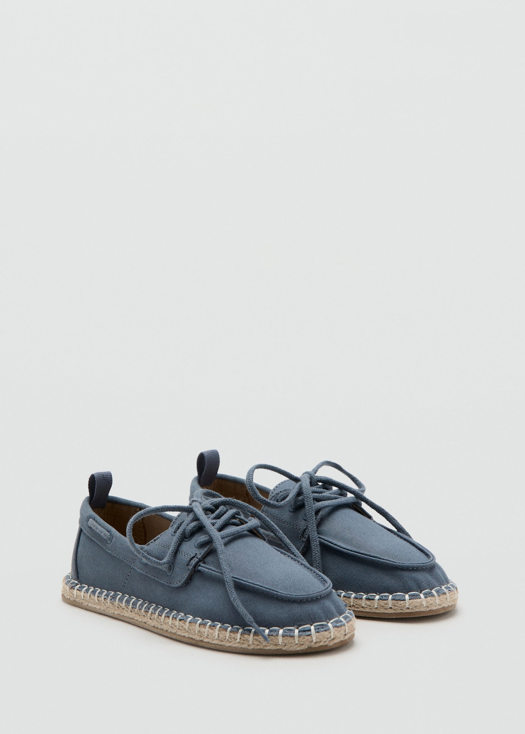 Mango Kids' Esparto Deck Shoes In Sky Blue